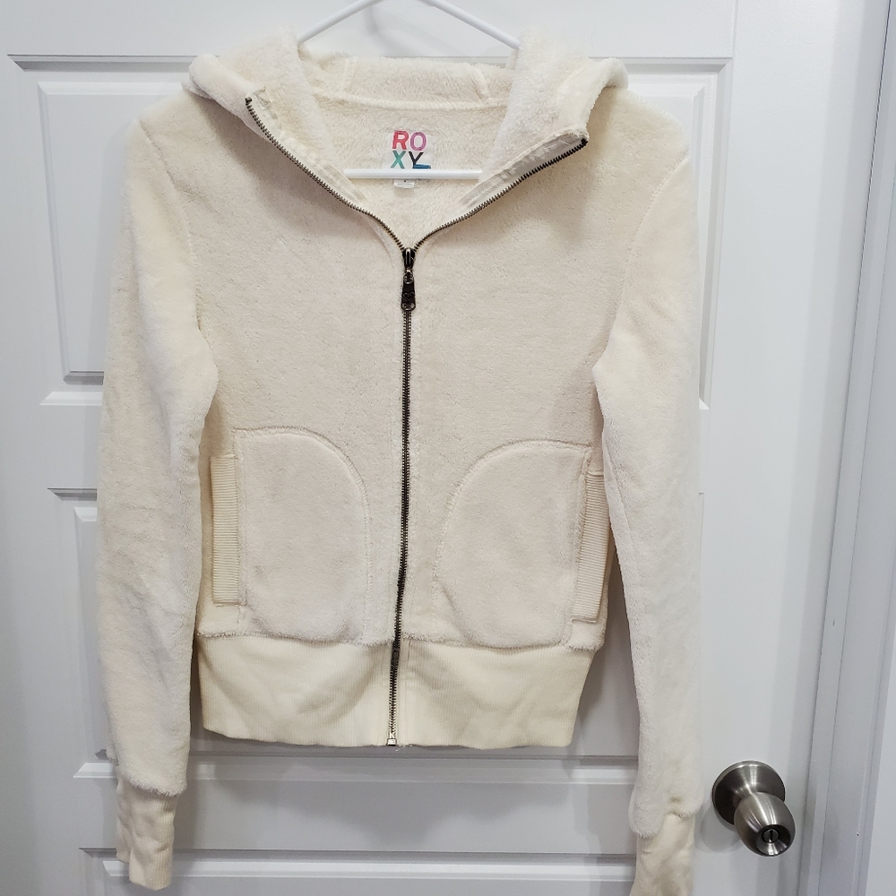 SOLD***Roxy hooded plush zipup